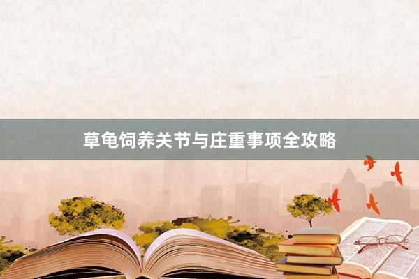 草龟饲养关节与庄重事项全攻略